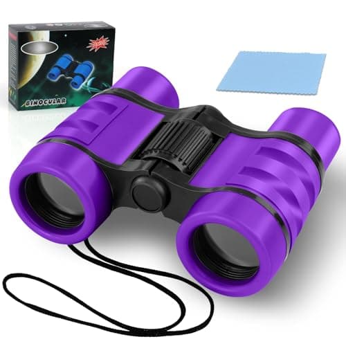 OSDUE Kids Telescope Outdoor Toys, 4x30 High Resolution Binoculars for Kids Educational Learning, Sports and Outside Play, Gifts for Age 3-12 Boys Girls (Purple)