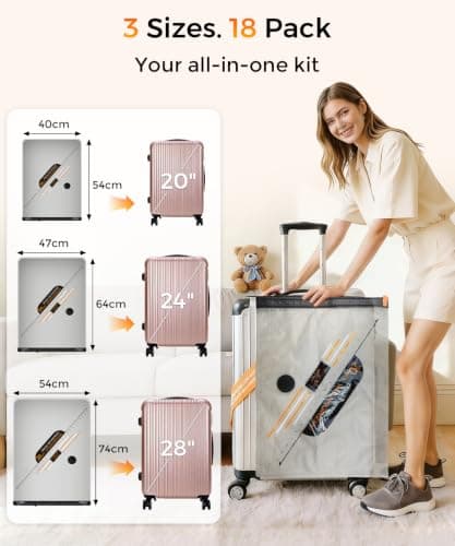 AIKUSICK Vacuum Storage Bags for Travel with Electric Pump, 18 Pack — view 5