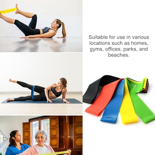 5-Level Resistance Bands Set for Full-Body Workouts - for Strength Training, Yoga, and Rehabilitation — view 5