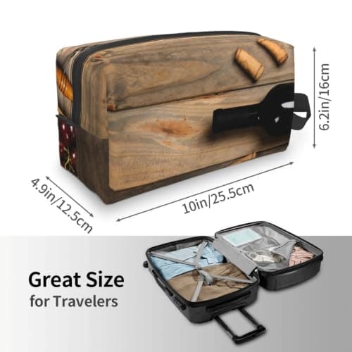 Wine Bottle Corks Grapes Travel Toiletries Bag, Wash Bag — view 4
