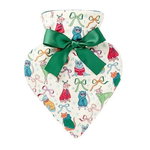 Heathcote & Ivory Hot Water Bottle and Velvet Cover 480ml, Great for Menstrual Cramps, Pain, Relief, Compact Travel Size, Cosy Beauty Gift for Her, Heart Shaped Bottle, Vegan and Cruelty Free — view 2