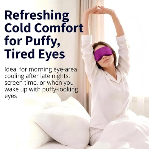 Cooling Eye Mask for Puffy Eyes, Reusable Gel Cold Compress for Headache and Migraine Comfort, Soft Adjustable Ice Eye Mask for Tired Eyes, Forehead, Temples and Relaxation — view 3