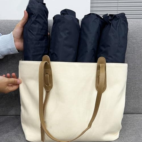Homeponnew Portable Compression Bag for Clothing Storage, Oxford Cloth Travel Vacuum Storage Bag, Hand Roll Luggage Space Saver, 30x40cm/40x50cm, Navy 30 * 40cm Navy — view 3