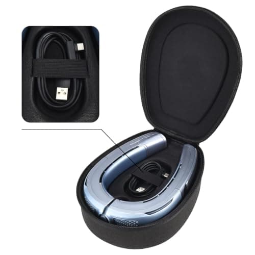 Hamosky Neck Fan Carrying Case Hard EVA Waterproof Storage Bag, Black — view 4