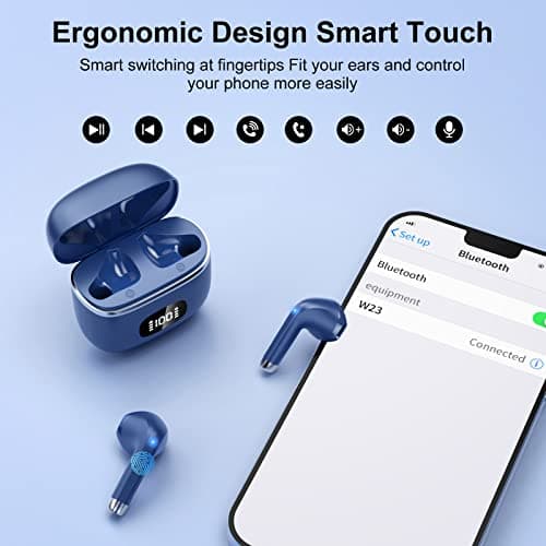 Wireless Earbuds, Bluetooth 5.3 Headphones with ENC Noise Cancelling Mic — view 4