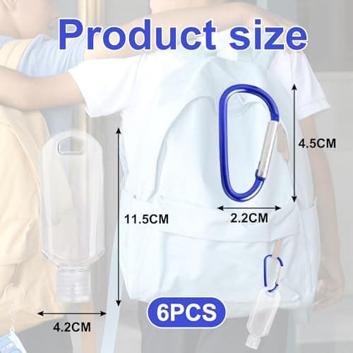 Uskerb 6pcs 50ml Clear Portable Travel Bottles with Leak-Proof Design - TSA Approved, Refillable & Easy-Squeeze Containers for Sanitizers & Liquids — view 2
