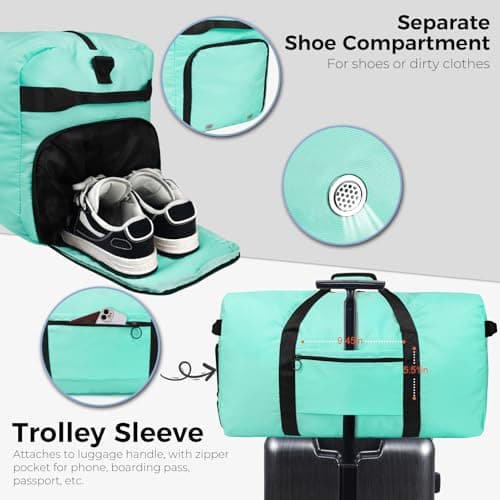 Fmeida 65L Foldable Travel Duffle Bag Waterproof Holdall Luggage Bags — view 5