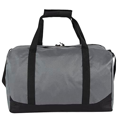 Trail maker 30 Liter, 17 Inch Canvas Duffle Bags for Men and Women -Travel Weekender Overnight Carry-On Shoulder Duffel Tote Bags (Grey) — view 5