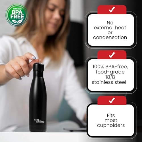 OTTO KONING Water Bottle 500ml Insulated Stainless Steel Flask — view 5