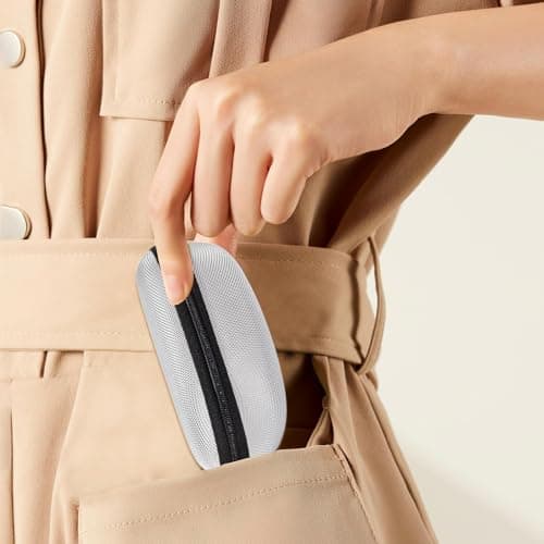 Travel Sunglasses Case - Travel Zipper Eyeglasses Case - Shockproof Eyeglasses Pouch with Felt Lining Holder Belt Clip for Women Children Cycling Camping Hiking Travel — view 2
