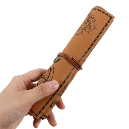 Retro Faux Leather Roll Makeup Bag for Travel and Daily Use — view 3