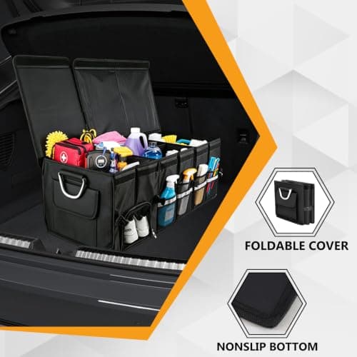 LDHHYH Car Boot Organiser, 90x35x30cm Foldable Car Boot Storage Organiser — view 4