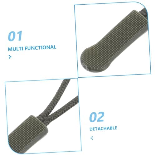 LALAFINA 20pcs Small Zipper Pull Replacement Kit Removable Slip Pulls Head for Backpacks Jackets Luggage Zipper Rope Sewing Repair Accessories — view 3