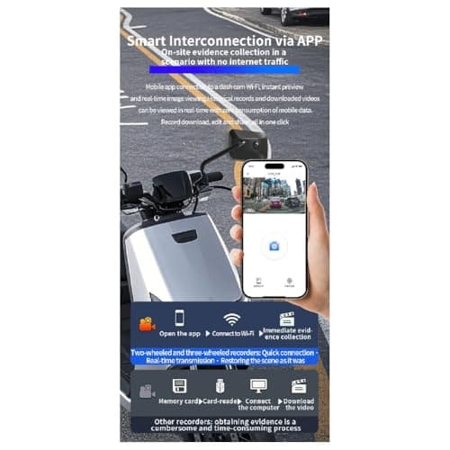 Jnchdghwa Motor Rearview Mirror Camera Panoramic Motorcycle Dashcam 4K HD Mobile Hotspot USB-Powered Outdoor Sports Action Camera — view 5