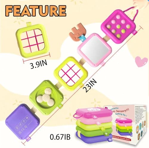 weirtoya Busy Board for 1 Year Old,Montessori Toys for 1 2 3 Year Old Boy Girl Birthday Gifts,8 in1 Toddler Toys Travel Activities Busy Cube,My First Montessori Busy Board (pale pink, pale pink) — view 5