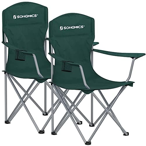 SONGMICS Set of 2 Folding Camping Chairs, Max. Load Capacity 150 kg