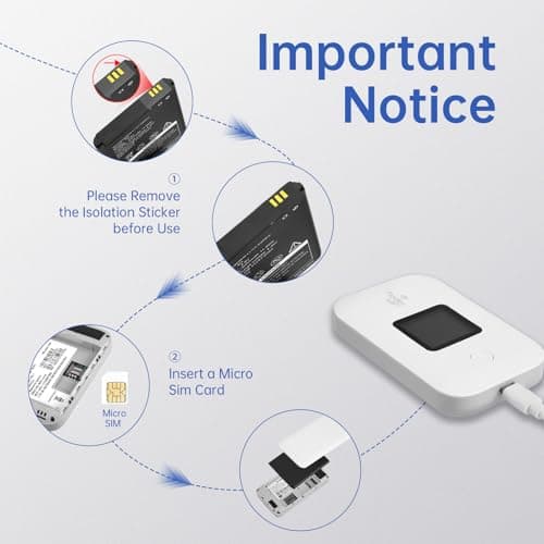 Portable 4G/5G LTE WiFi Router,Portable Wifi Travel Router with SIM Card Slot,Pocket 4G Internet Hotspot Up To 10 Users for Travel Phone Computer Laptop — view 6