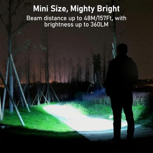 Blukar Mini Torch Rechargeable,[2 Pack]EDC Keychain Flashlight with 3 Modes — view 3