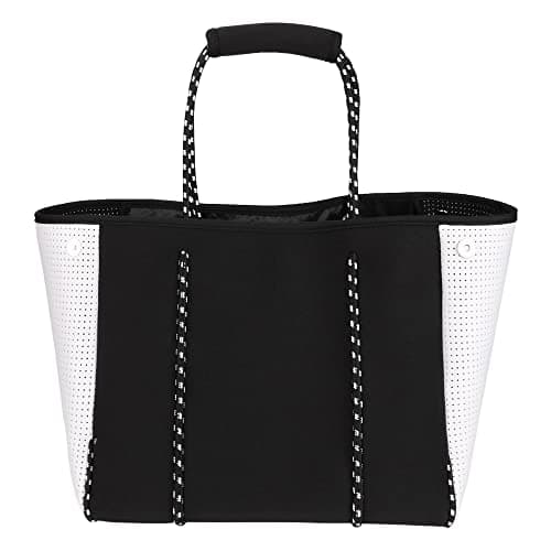 Yomietar Neoprene Tote Bag - Large Travel Beach Pool Gym Handbag for Women & Men, Black, L — view 4