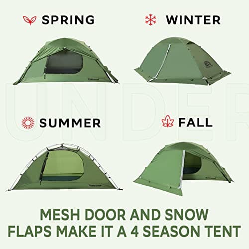 1 Man 4 Season Dome Camping Tent, Waterproof Lightweight Backpacking Tent — view 2