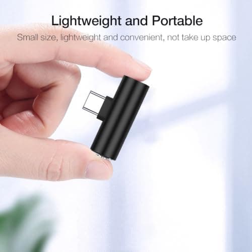 USB C to 3.5mm Headphone Jack Adapters, 2 in 1 Type C to AUX Audio Converters with USB C Charging Port, Headphone & Charging Adapters for USB C Devices, Silver, 2 Pack — view 5