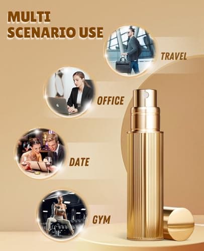 BRARIOS Perfume Atomiser Refillable, Travel Size Portable Atomiser Spray,Mini Empty Perfume Bottle,Leak Proof Cologne Dispenser for Women and Men,5ml(Red) — view 6