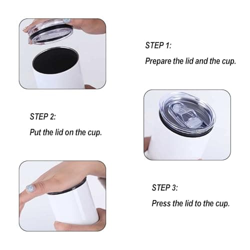 Replacement Lids for 20oz Tumbler, Spill Proof Magnetic Slider Cover Compatible with Yeti Rambler, Stanley Cup and Coffee Travel Mugs, BPA Free Clear Plastic (2 Pack) — view 3