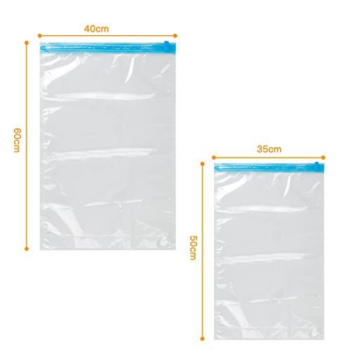 QH7 Roll-up Storage Bags, 10 Pack Travel Compression Bags (5 Medium + 5 Large), No Pump or Vacuum Needed, Reusable Space Saver Bags,Perfect for traveling(5(60x40) cm 5(50x35) cm) — view 2