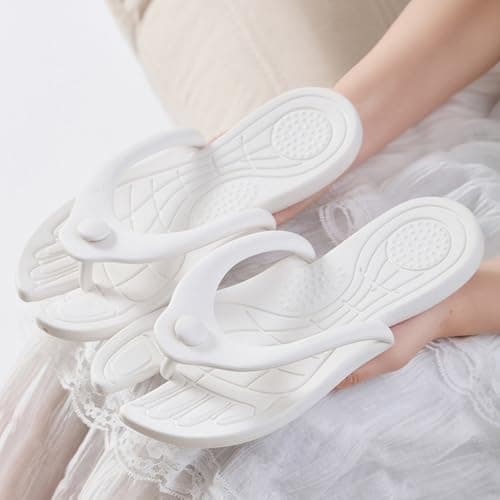 Unisex Travel Foldable Flip Flops Men Summer Portable Indoor Outdoor Shoes Non-Slip Rubber Sole Thong Sandals Beach Pool Sandals Massage Detachable Slider Shoe House Spa Yoga Open Toes Slippers — view 4