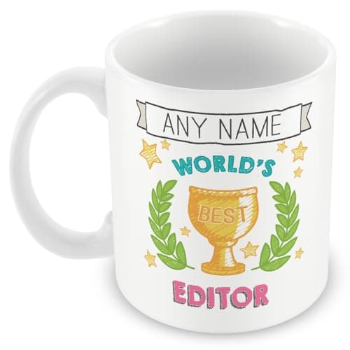 MUGGZ Editor Mug - Worlds Best Personalised Cup Gift - Customise with Name — view 2