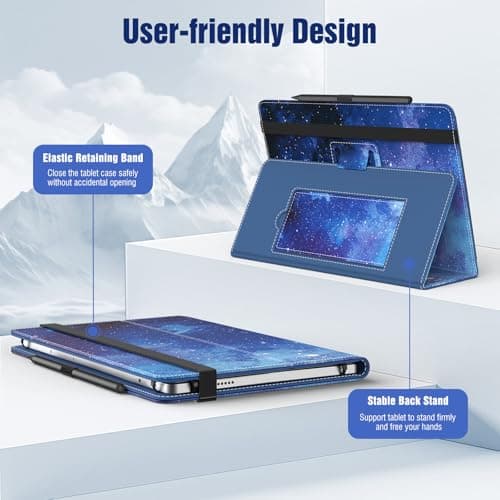 TiMOVO Universal Case for 10.1 Inch Android Tablet, Blue Starry Sky — view 4