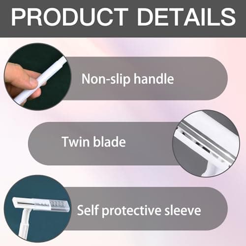 30 PCS Women's Razors for Shaving, Bikini Razors with 2 Stainless Steel Blades and Lightweight Handles Lubricating Strip Gentle Protected Manual Hair Removers Multipurpose for Camping Travel Home — view 3