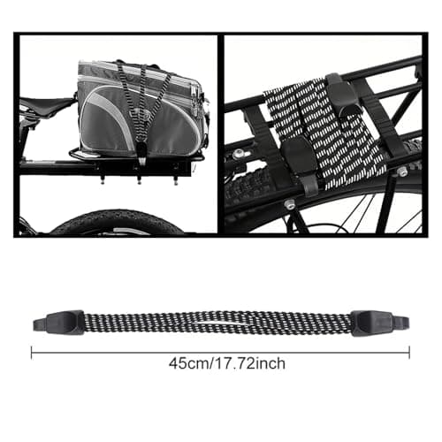 Motorcycle Luggage Strap - Strong Shelf Tie Rope with Hook, Lightweight Practical Bunge Strap | Safety Tag Binder for Suitcase Cargo Bundle Rack Mount Touring Utility Packing — view 6
