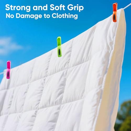 8 Pcs Large Beach Towel Clips for Sun Loungers, 4 Inch Clothes Pegs Extra Strong, Windproof Laundry Clips Towel Clips for Beach Loungers, Keep Your Towel from Blowing Away, 4 Bright Colors — view 6