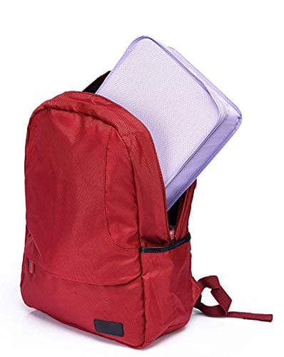 Set of 6pcs Packing Cubes with Shoe Bag,Ultralight Luggage Organizer Bags,4 Various Sizes (Lavender) — view 4