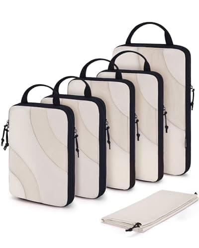 BAGSMART 6 Set Compression Packing Cubes, Travel Bag for Carry on Backpack
