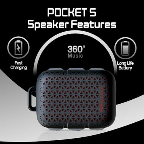 HiFuture Pocket S Bluetooth Speaker | 5.4 Wireless Speaker - IPX7 Waterproof Speaker with Type-C Charging | Portable Speaker with Built in Magnetic Clip - 5W Output with 8 Hours Playtime — view 4