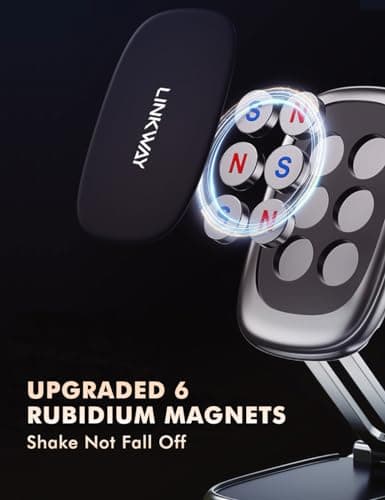 LINKWAY Magnetic Car Phone Holder Alloy Foldable 360° Magnet — view 4