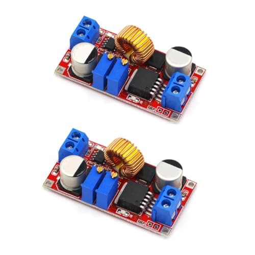 JZK 2Pcs XL4015 Max 5A DCto DC Adjustable Buck Converter 4-38V to 1.25-36V, High power LED constant current driver module, XL4015E1 DC Step Down Power Supply Voltage Regulator Module