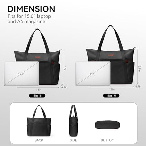 KALIDI Tote Bag for Women Multiple Pockets Large Handbag for Work College — view 4
