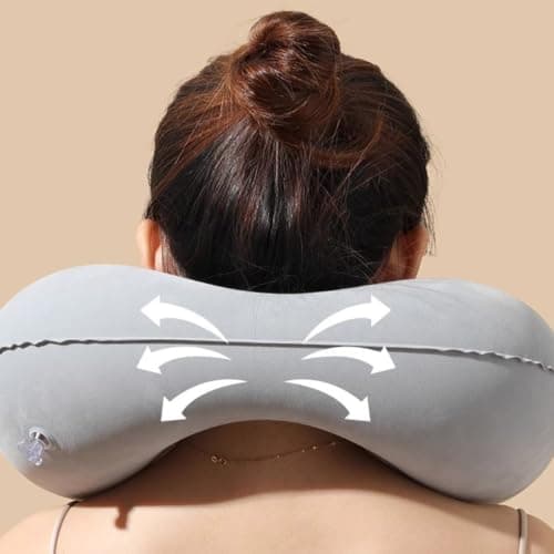 Noirwwe 2Pcs Inflatable Travel Neck Pillow for Airplanes — view 4