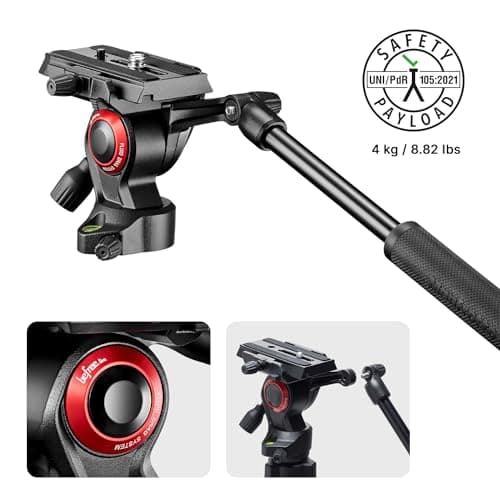 Manfrotto Befree Live, Travel Video Tripod with Fluid Head, Lever Closure — view 5