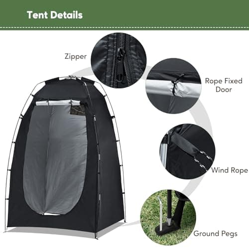 TUKAILAI Pop Up Privacy Tent – Portable Shower & Changing Room for Camping — view 4