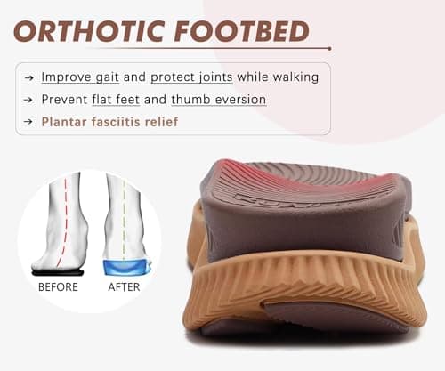 KuaiLu Womens Orthopedic Walking Sandals with Arch Support Recovery Cushion — view 4