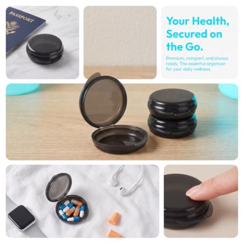 Rovelin 3 Pack Small Pill Box, Mini Pill Case Travel Pill Organizer — view 5