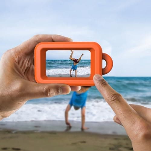 CWOQOCW Action Floating Case For DJI Action 5 Pro Camera, Bright Orange EVA Buoyancy Anti-Loss Floating Housing Accessory,10X6.7x4.8cm — view 5