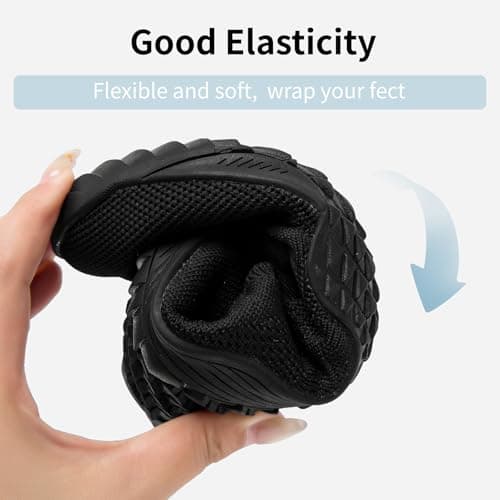 ZGPWZWL Barefoot Shoes Womens Trainers Non Slip Breathable,Black,Size UK8 — view 5