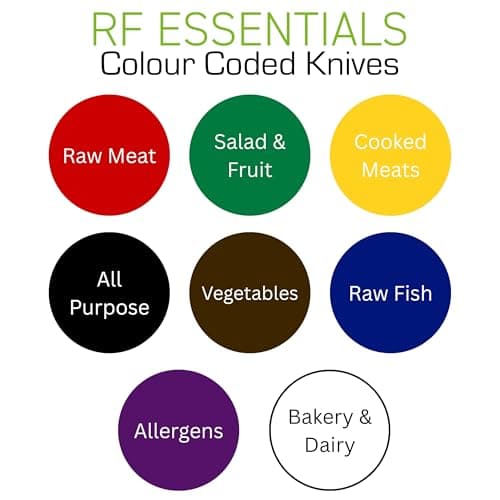 Rockingham Forge Essentials Green Handle Chef’s Knife 15cm for Salad & Fruit - Coloured Knives for Food Hygiene, Allergen and Intolerance - Colour Coded Stainless Steel Kitchen Knives — view 3