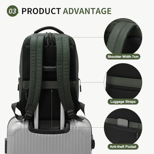 SUIKIHUM Laptop Backpack for Men,Flight Approve Daypack Anti-Theft Rucksack — view 5