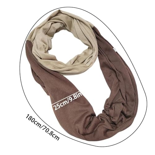 Infinity Scarf Winter Two Color Contrast Neck Warmer — view 5